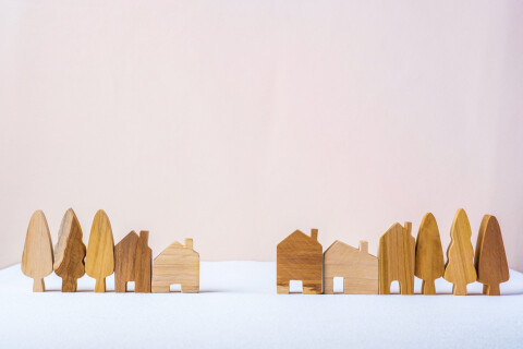 Houten huisjes